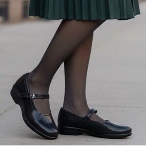 SAS Tripad Comfort Maria Mary Jane Black Snakeskin Embossed Leather Shoes 8 N